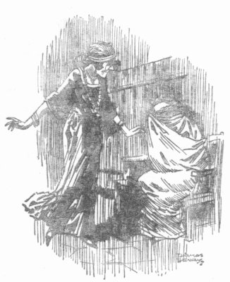 "Gregorius," said the president. "How dear of you to come in
costume!" The figure made no movement.