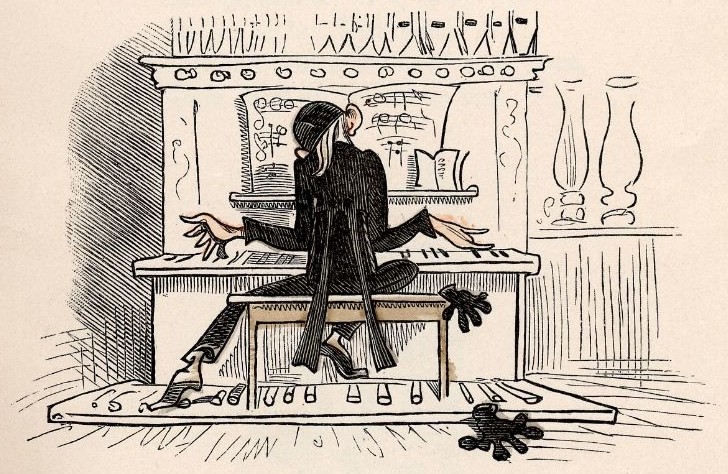 an der Orgel an der Orgel