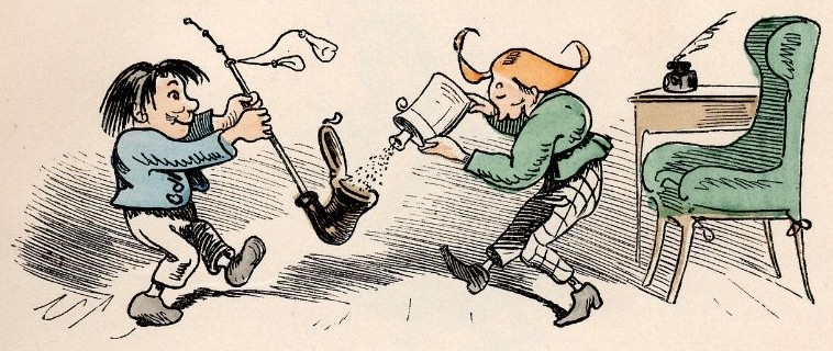 Max und Moritz mit der Pulverflasche Max und Moritz mit der Pulverflasche