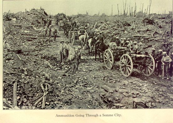 Ammunition Going Through a Somme City.