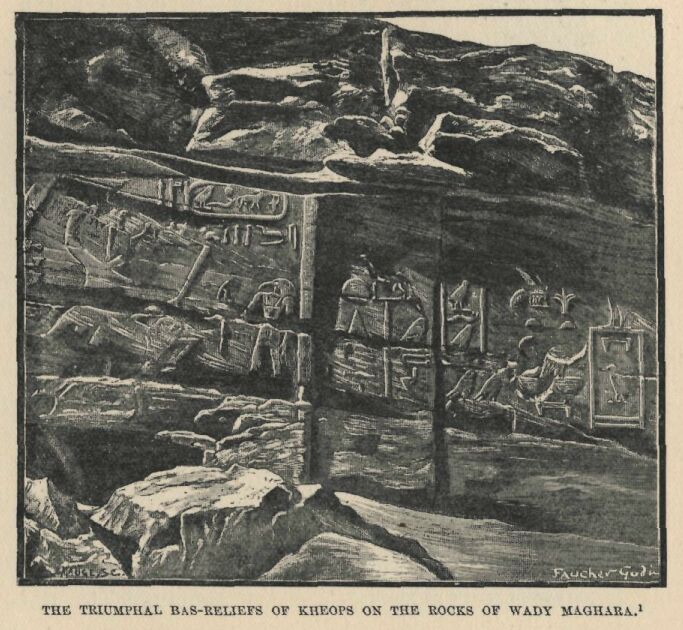 176.jpg the Triumphal Bas-reliefs of Kheops on The Rocks Of Wady Maghara 