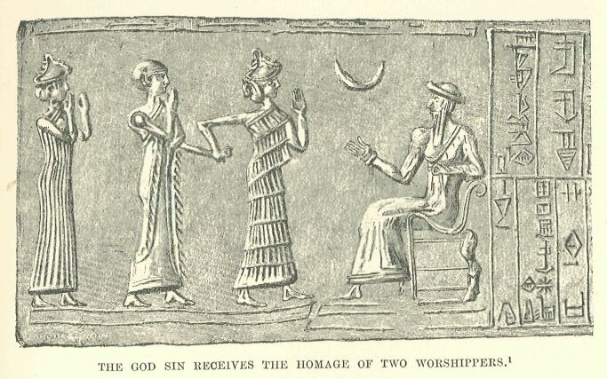 169.jpg the God Sun Receives The Homage of Two Worshippers. 