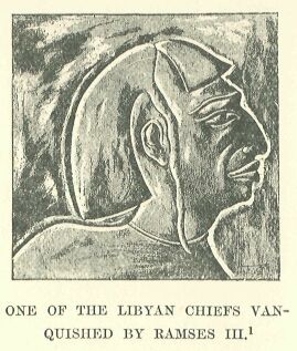 299.jpg One of the Libyan Chiefs Vanquished by Ramses
Iii. 
