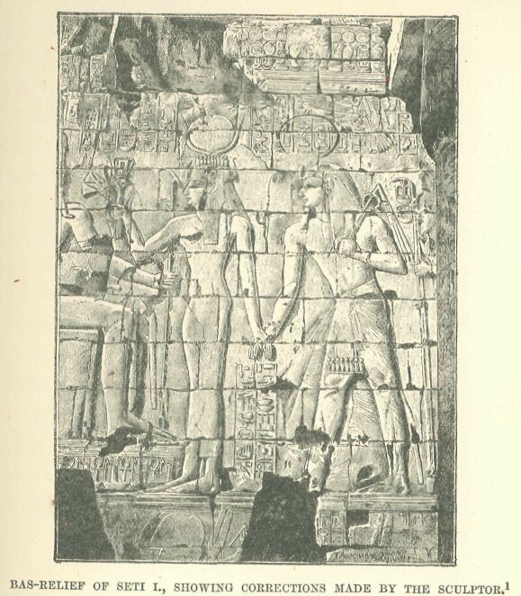 Bas-relief of Seti I., Showing Corrections Made by The Sculptor