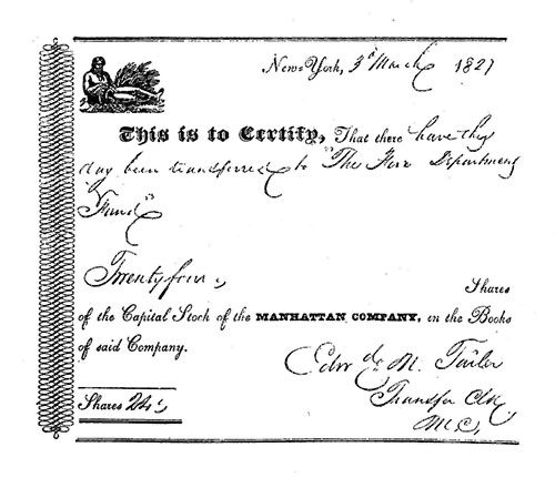 FORM OF EARLY STOCK CERTIFICATE