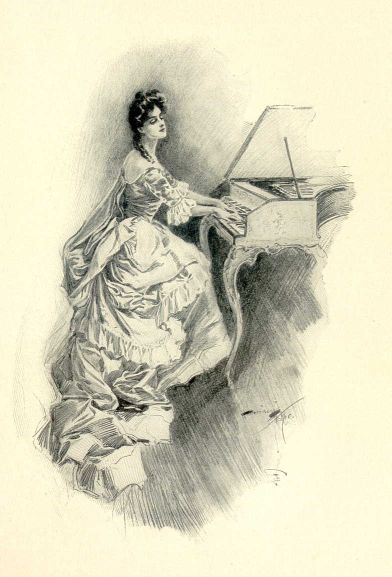 Princess Hildegarde (Gretchen) playing the piano.