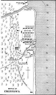 The movements of the troops in the battle of Chippewa.