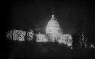 The Capitol flooded with light