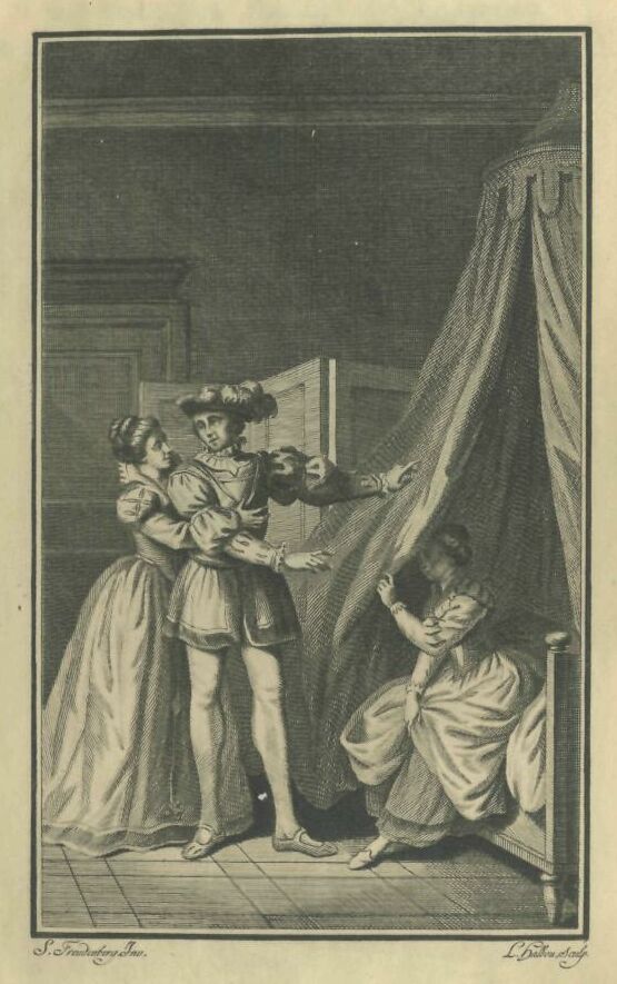 079a. The Lady Discovering Her Husband With The Waiting-woman
