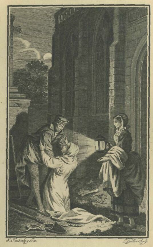 091a. The Chanter of Blois Delivering his Mistress from The Grave
