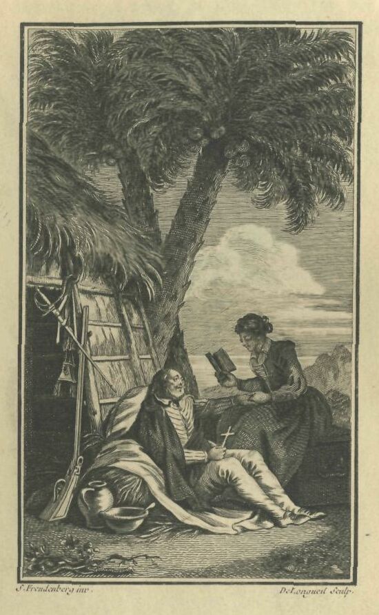 155a. The Wife Reading to Her Husband on The Desert Island

