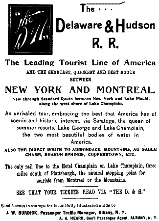 advert - The Delaware and Hudson R. R.