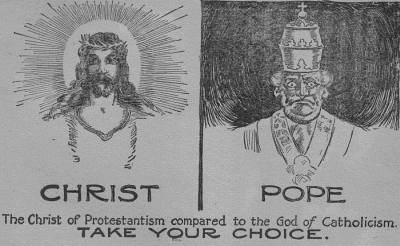 The Christ of Protestantism compared to the God of Catholicism.—TAKE YOUR CHOICE.