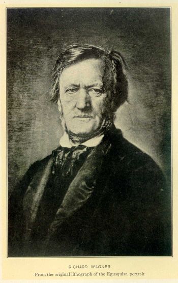 Richard Wagner.  From the original lithograph of the Egusquiza portrait.