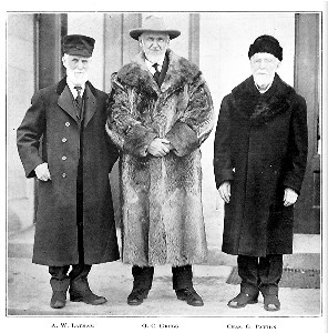 A. W. Latham   O. C. Gregg   Chas. G. Patten

From photograph taken in front of Administration Building, at University
Farm, on the morning of January 8, just before presentation of
certificates referred to on opposite page.