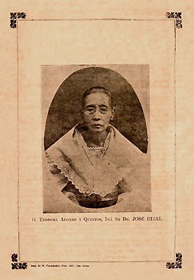 G. Teodora Alonso Y Quintos, Iná ng̃ Dr. José
Rizal Imp. de M Fernández. Paz, 447, Sta Cruz