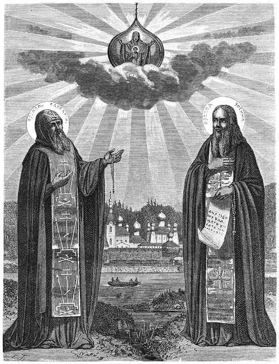 Zosimus en Savatius, de heiligen van Solowetsk.