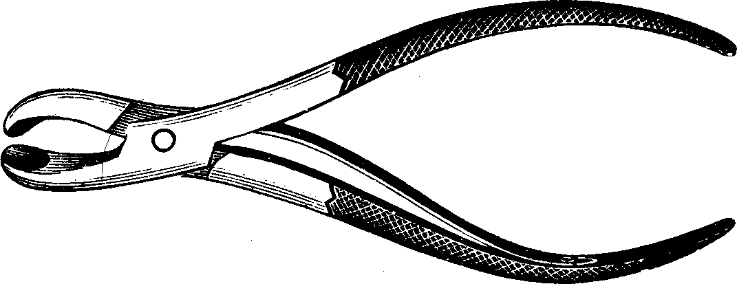 Illustration:
Fig. 5. Gouge forceps for excavating bone.