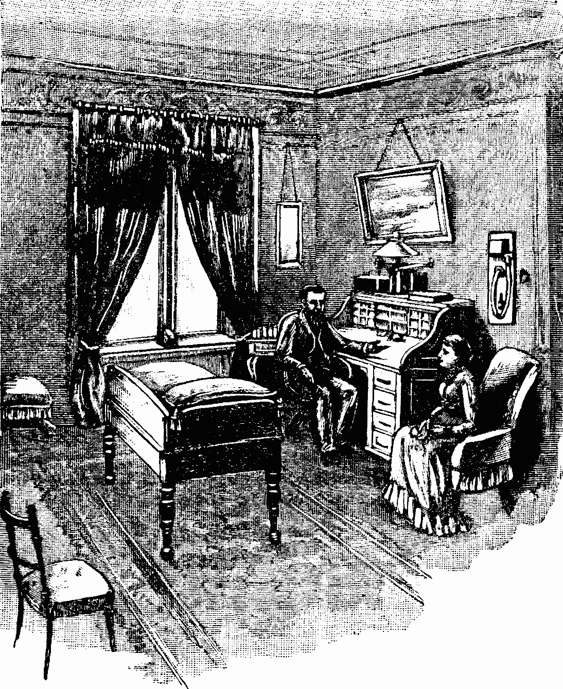 Illustration:
One of the Private Consultation-rooms, Ladies' Department.