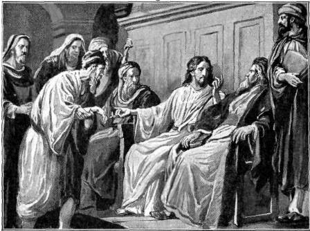 CHRIST HEALING THE MAN
WITH A WITHERED HAND

"It is lawful to do well on the Sabbath
days." Matt. 12:12.