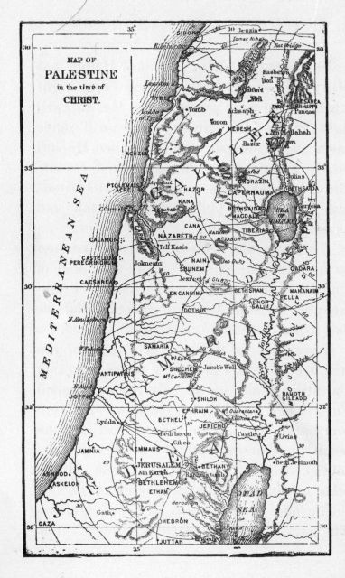 Map of Palestine at the time of Christ.