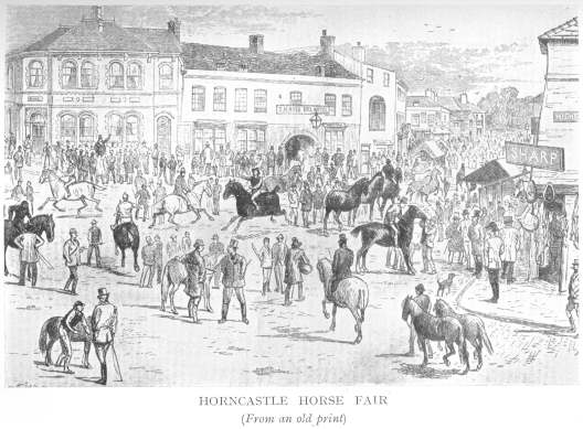 Horncastle Horse Fair.  (From an old print.)