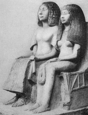 Woman in Ancient Egyptian Sculpture-Relief