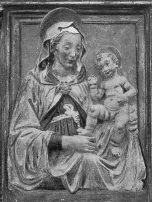 Woman in Art of the Renaissance Sculpture-Relief in Terra-Cotta: The Virgin