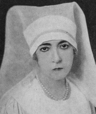 Miss Elsie de Wolfe in Costume of Red Cross Nurse