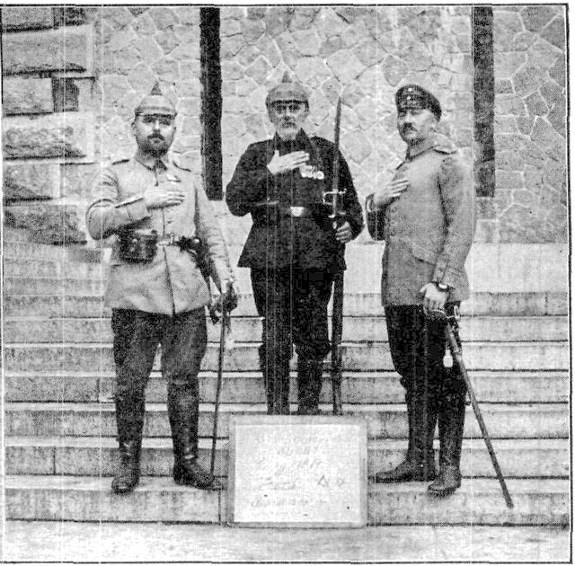 "Mit Gott für Kaiser und Reich." This trio had a mania
for being photographed