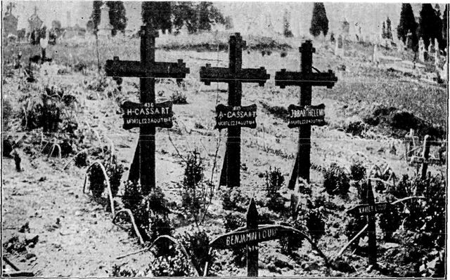 Graves of civilians shot by the Germans