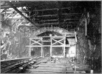 Trestle Used in Concreting in Three-Track Tunnel