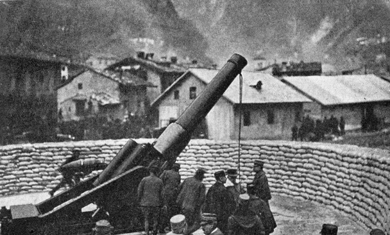 A Heavy Howitzer in the High Alps.