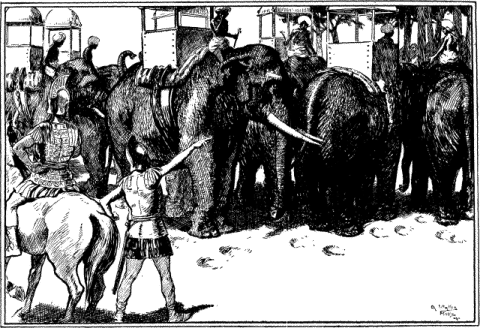 Hannibal was determined not to stir until the elephants were safely over.