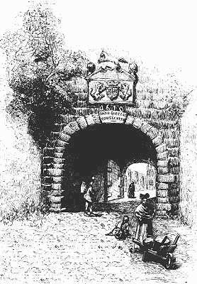 ENTRANCE GATE TO THE OLD CASTLE OF THE DUKES OF BRUNSWICK.