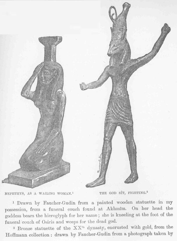 189.jpg Nephthys, As a Wailing Woman. 1 and the God St, Fighting. 2 