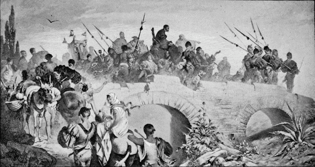 CHARLES V. APPROACHING YUSTE. Illustration: CHARLES V. APPROACHING YUSTE.