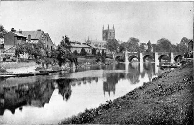 Illustration: HEREFORD FROM THE WYE.