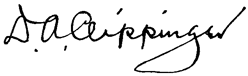 The signature of D. A. Clippinger