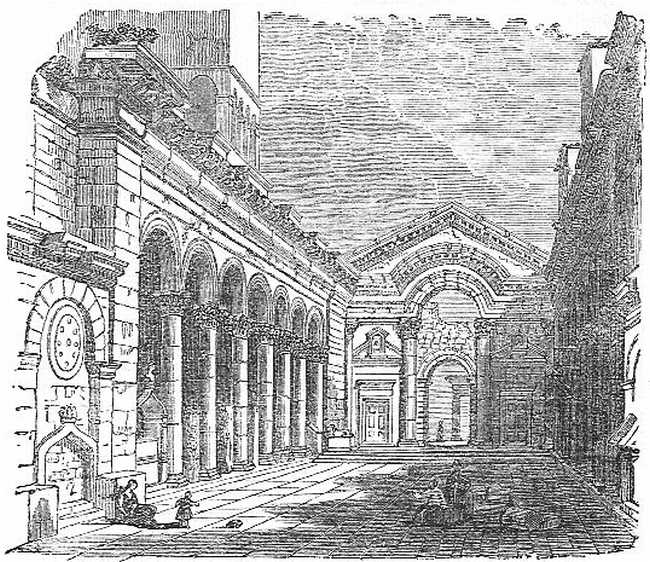 The Court-yard of Diocletian's Palace at Spalatro.