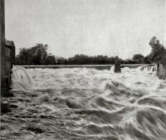 A. BEATTIE'S DAM, LITTLE FALLS, N. J., IN FLOOD.