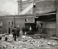 B. A COMMON EXAMPLE OF FLOOD DAMAGE.