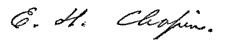 (signature) E. H. Chapin.