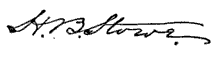 (signature) H. B. Stowe