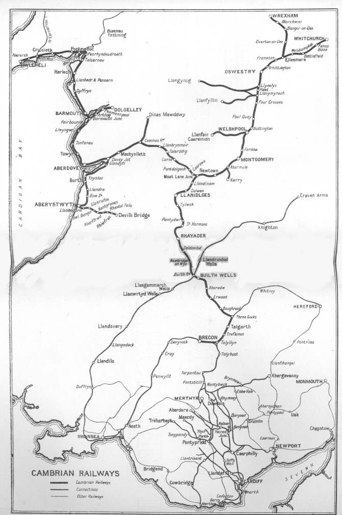 Map of the Cambrian Railways