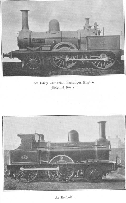 An Early Cambrian Passenger Engine.  Original Form (top), As
Re-built (bottom)