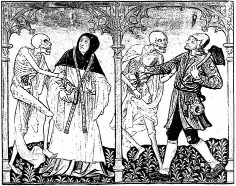 Illustration: De gauche � droite:
1. le mort, le cur�; 2. le mort, le laboureur.
