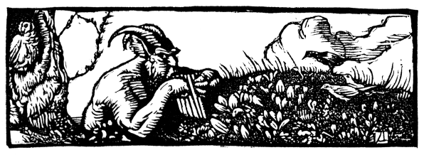 A Satyr plays Pan pipes