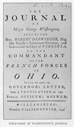 TITLE-PAGE OF WASHINGTON'S JOURNAL