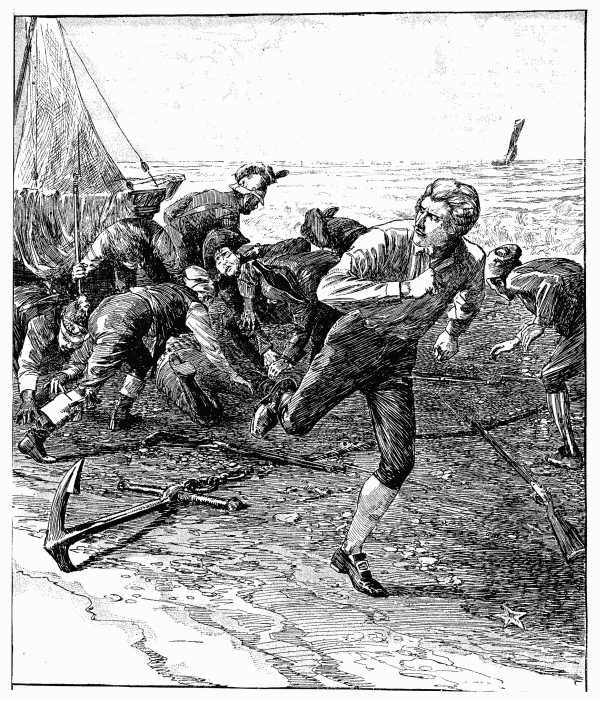 "The soldiers forgot the prisoner, and scrambled for the
money."